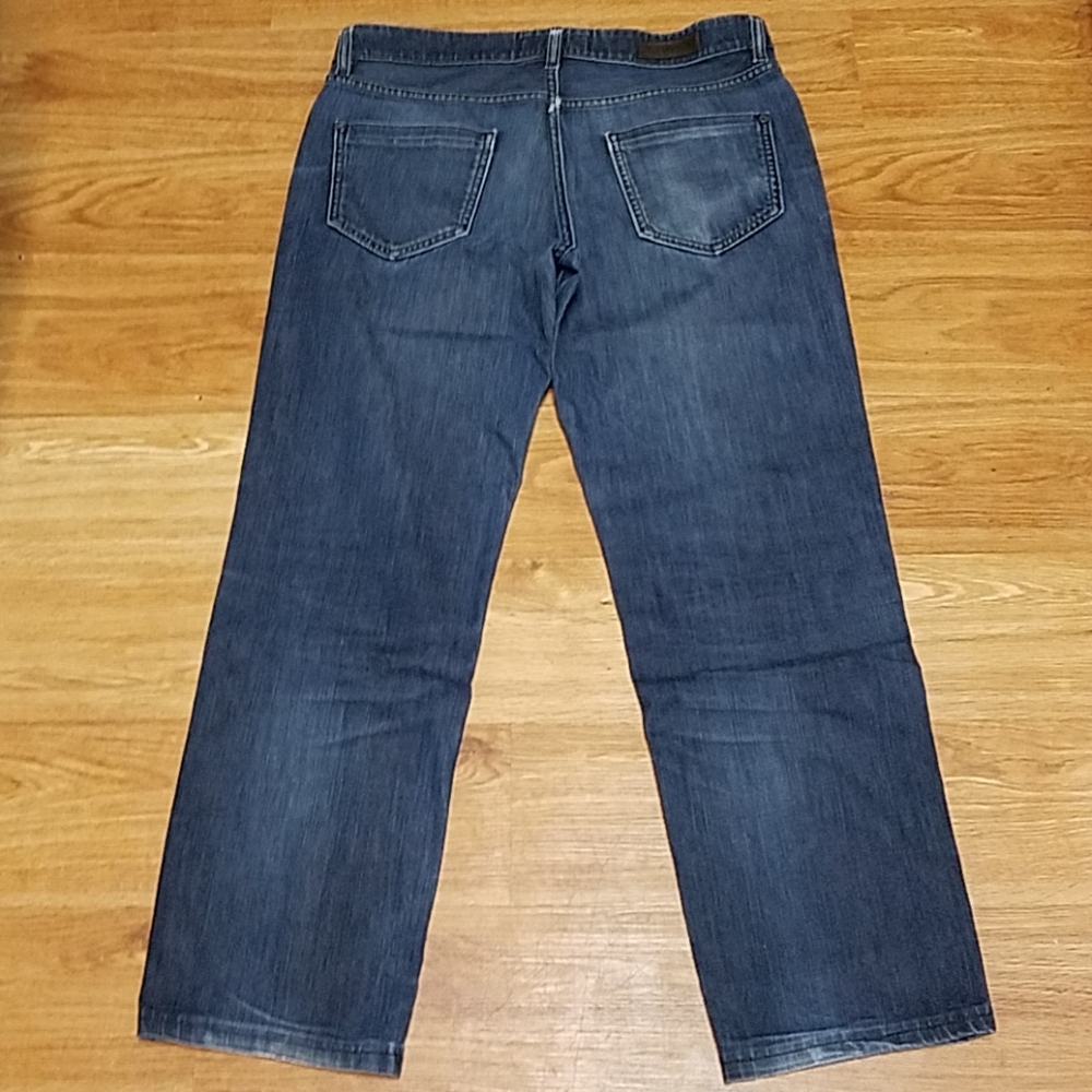 VITAGE HUGO BOSS MEN'S 34x29 DARK FADED STRAIGHT DENIM JEANS - Picture 4 of 8